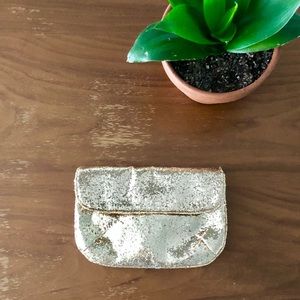 J. Crew Crossbody/Clutch - Glitter Gold